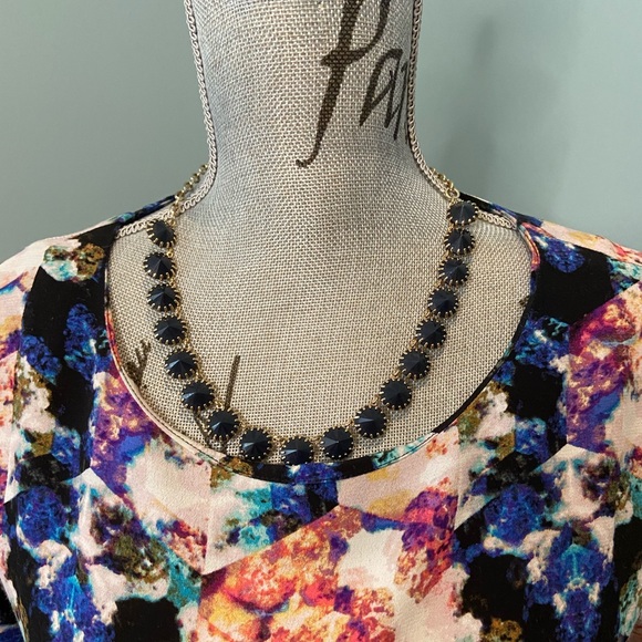 J. Crew Venus Flytrap Necklace in Midnight Blue - Picture 4 of 7